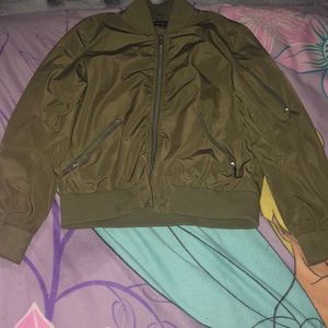 green bomber jacket
